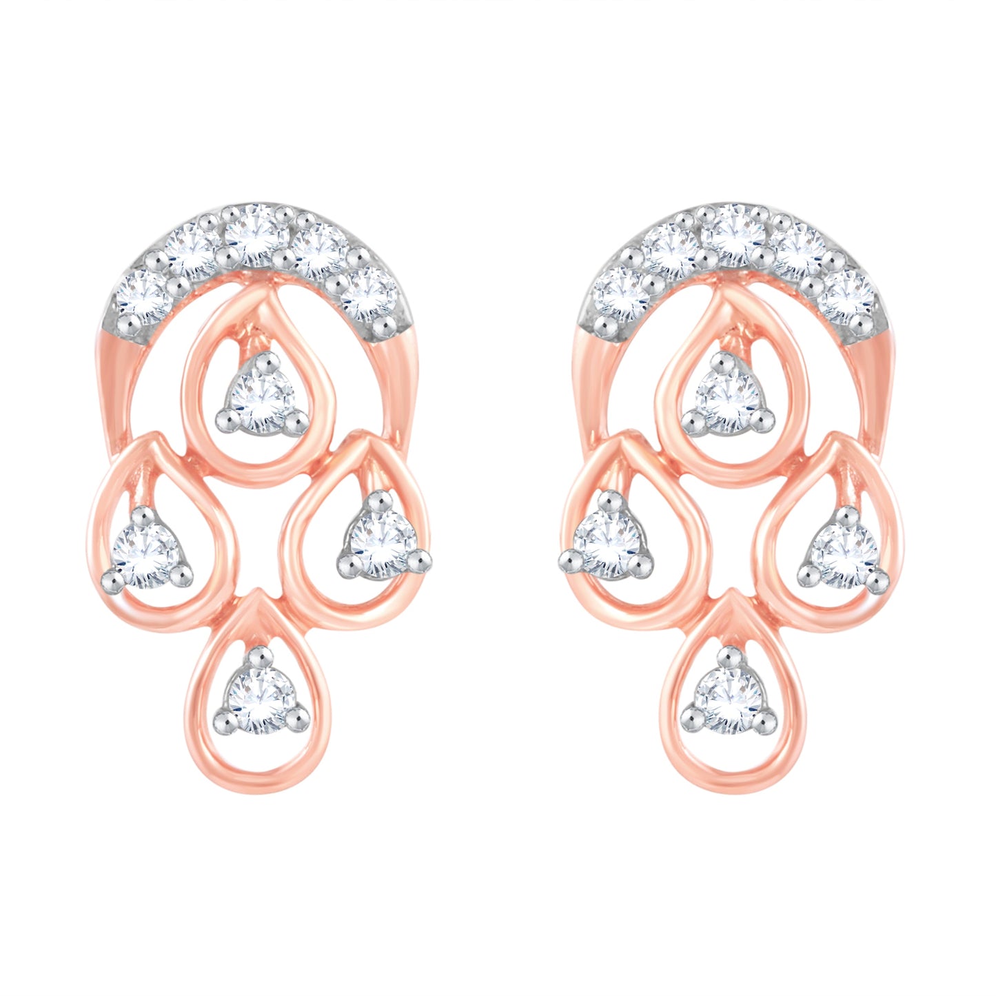 Diamond Earring for her in Rose Gold DER23819