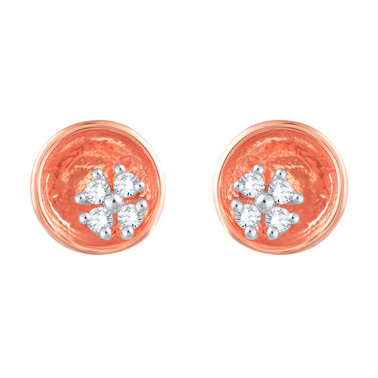 Diamond Earring for her in Rose Gold DER23823