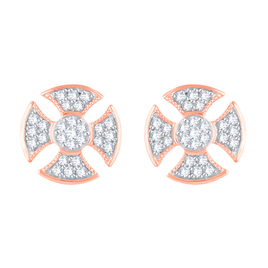 Diamond Earring for her in Rose Gold DER23824