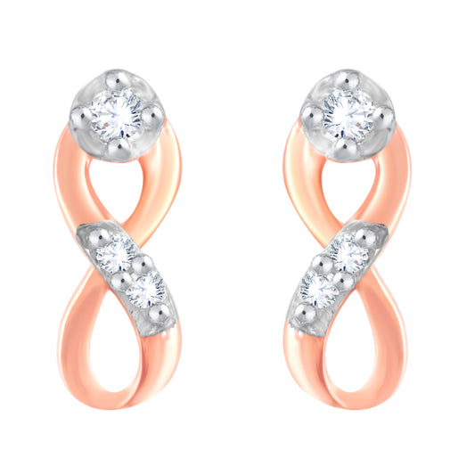 Diamond Earring for her in Rose Gold DER23829