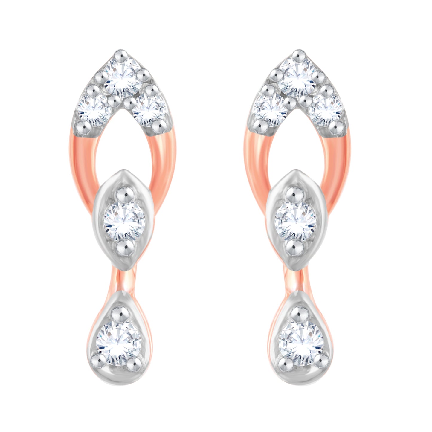Diamond Earring for her in Rose Gold DER23837
