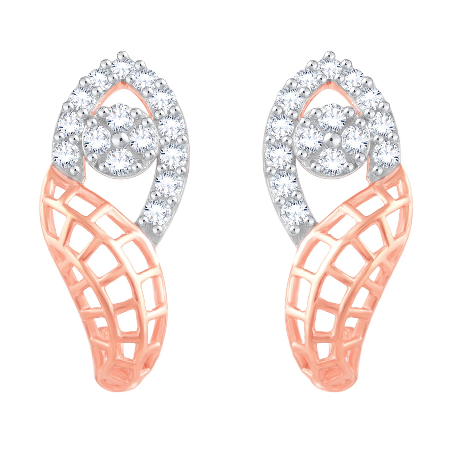 Diamond Earring for her in Rose Gold DER23838