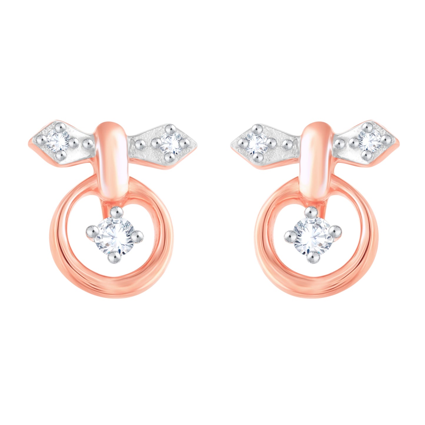 Diamond Earring for her in Rose Gold DER23842