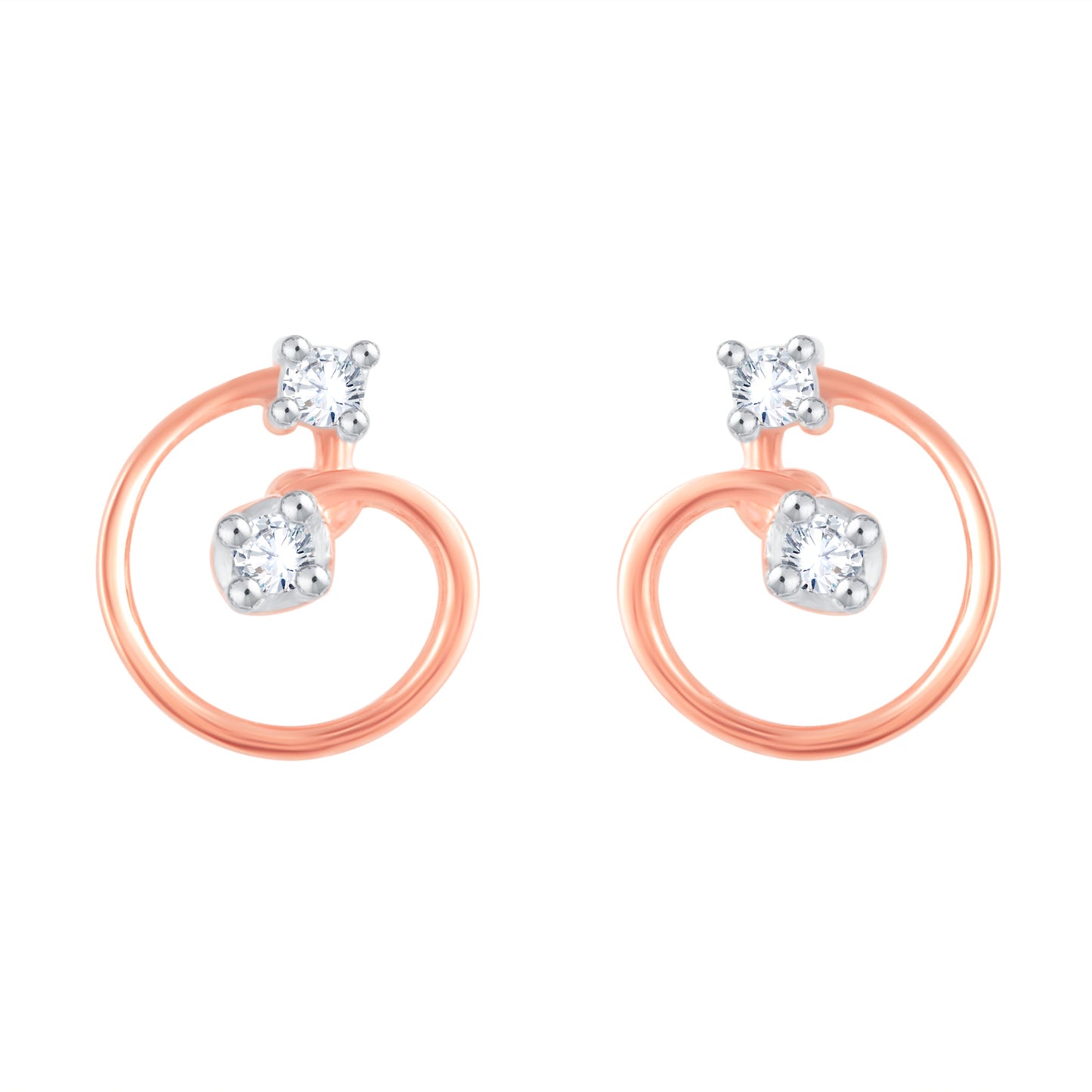 Diamond Earring for her in Rose Gold DER23844