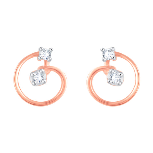 Diamond Earring for her in Rose Gold DER23844
