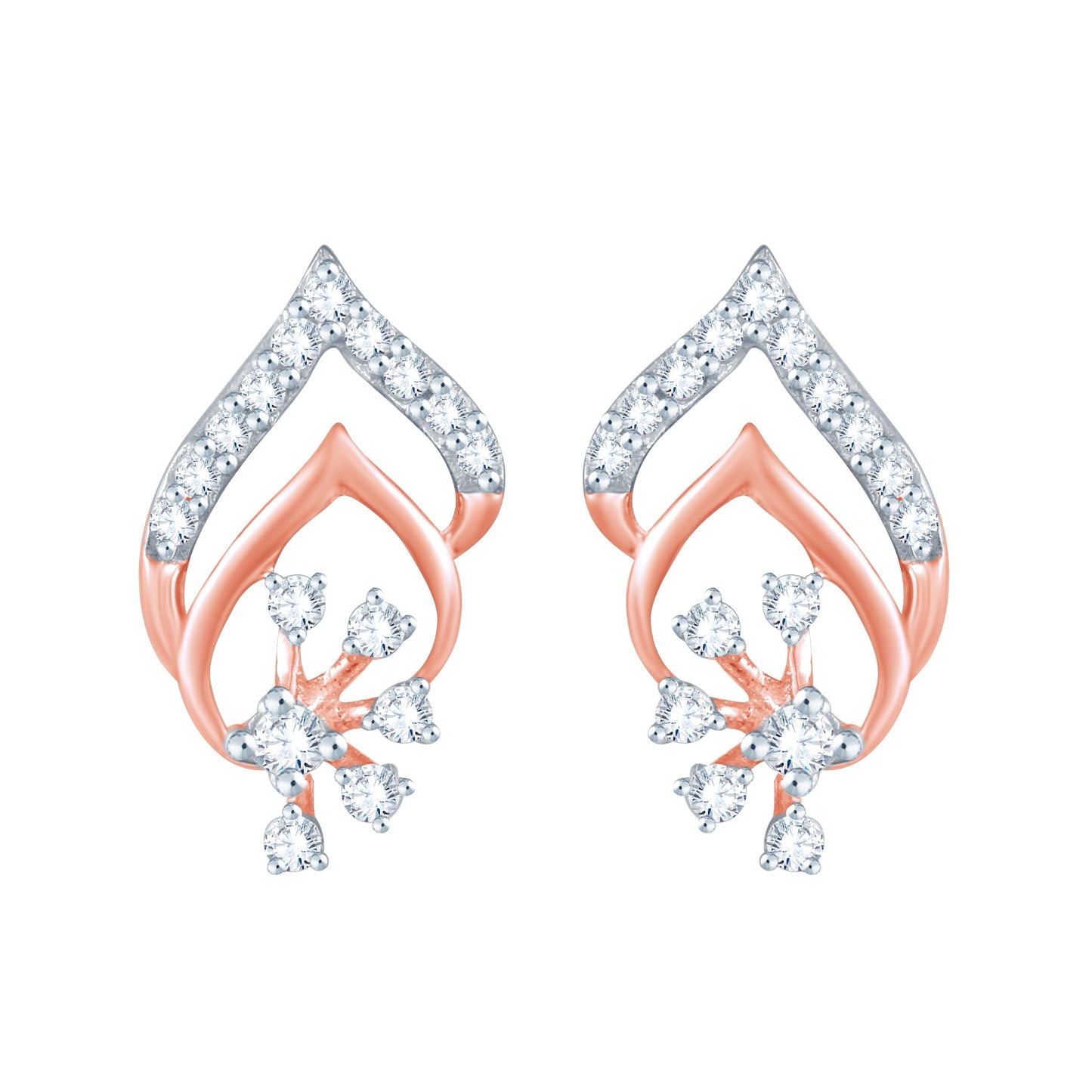 Diamond Earring for her in Rose Gold DER23848