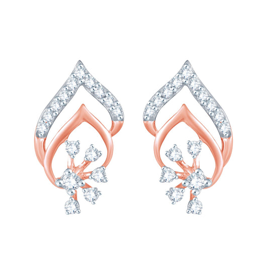 Diamond Earring for her in Rose Gold DER23848