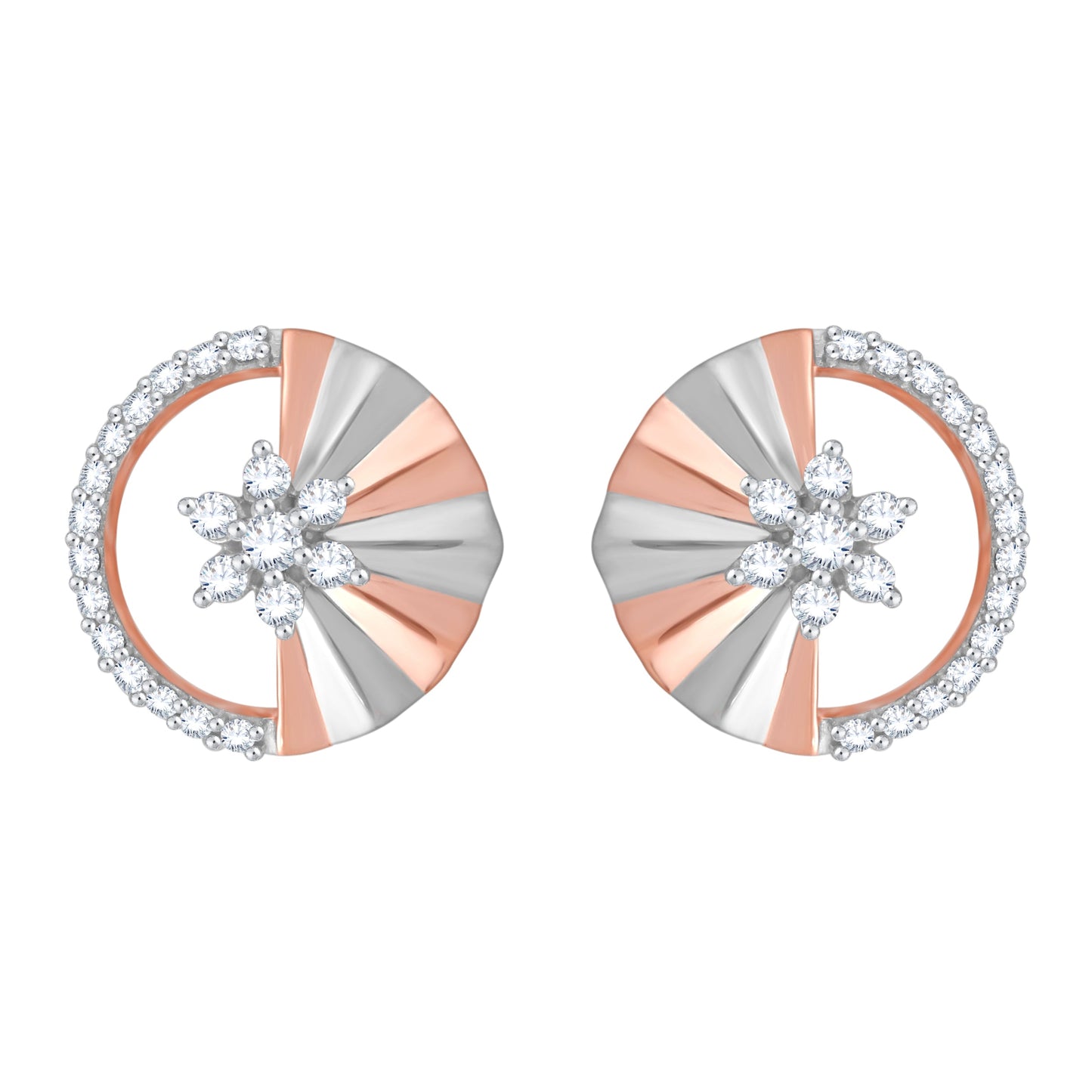 Diamond Earring for her in Rose Gold DER23856