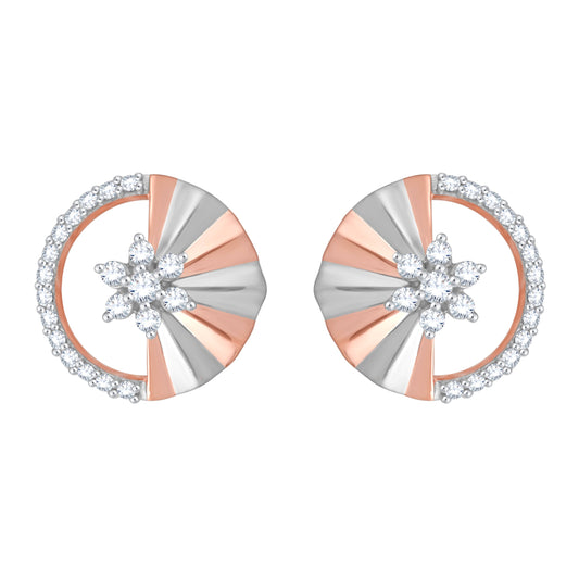 Diamond Earring for her in Rose Gold DER23856