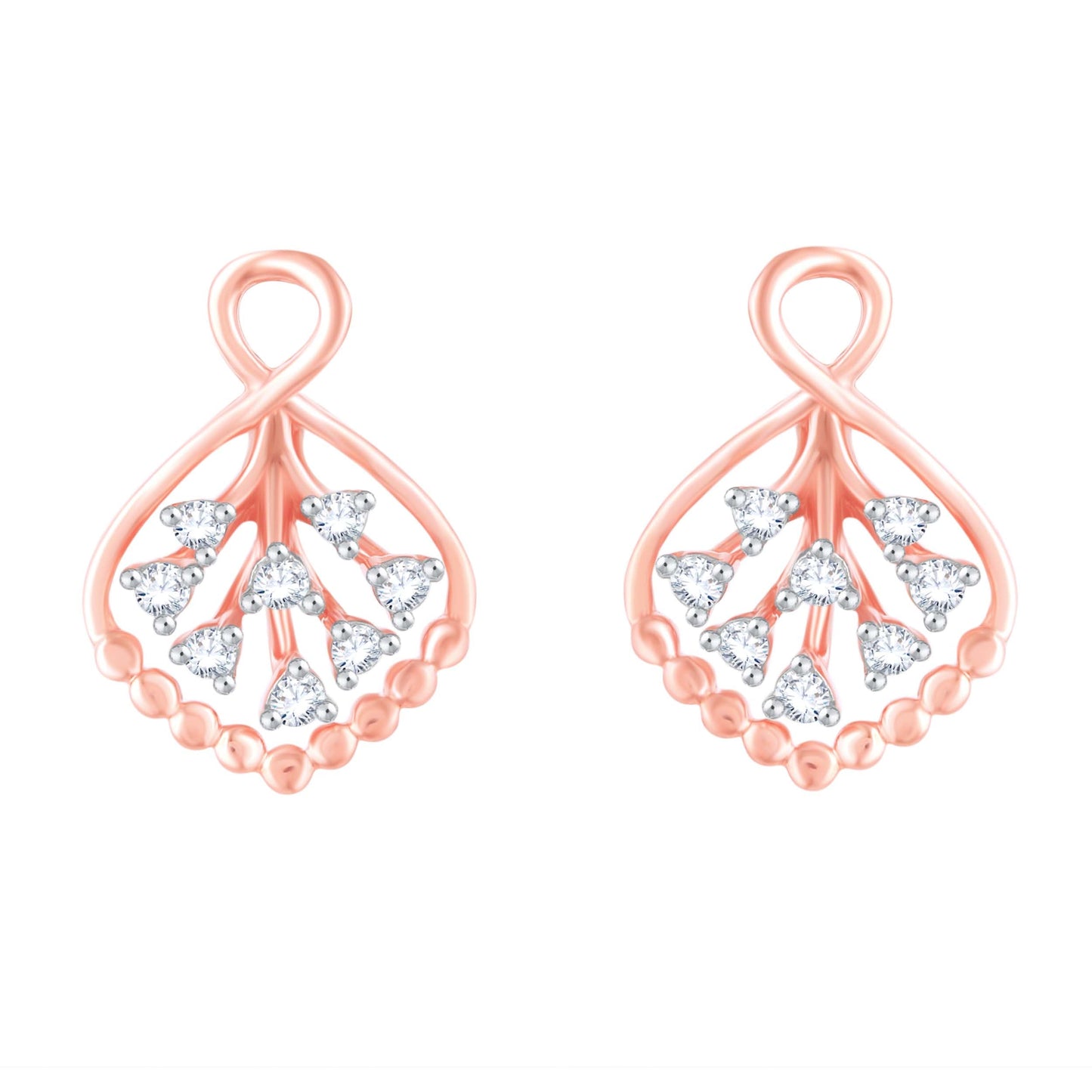 Diamond Earring for her in Rose Gold DER23865