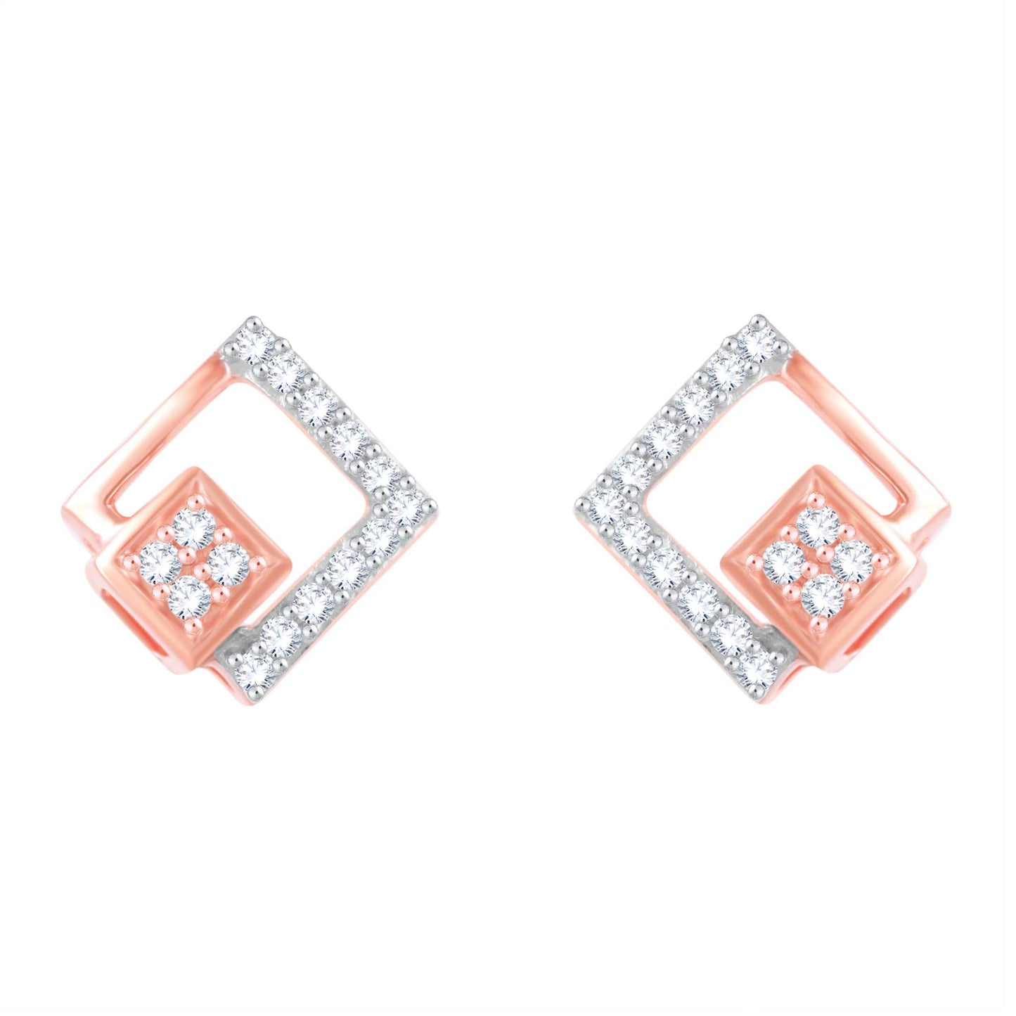 Diamond Earring for her in Rose Gold DER23866