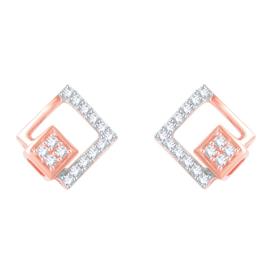 Diamond Earring for her in Rose Gold DER23866