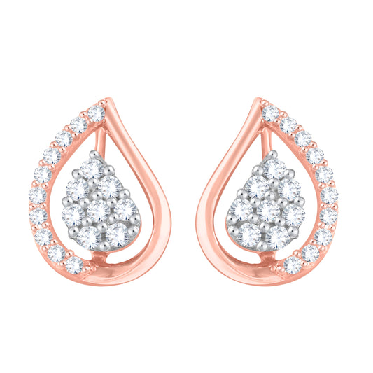 Diamond Earring for her in Rose Gold DER23869