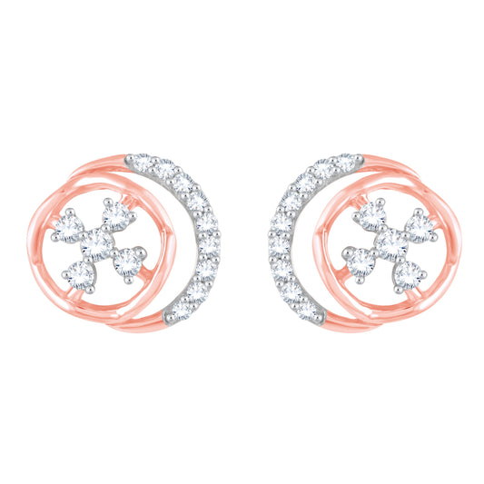 Diamond Earring for her in Rose Gold DER23872