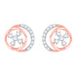 Diamond Earring for her in Rose Gold DER23872