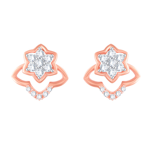 Diamond Earring for her in Rose Gold DER23873