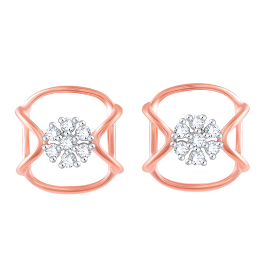 Diamond Earring for her in Rose Gold DER23875