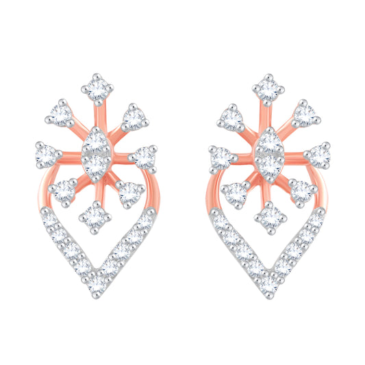 Diamond Earring for her in Rose Gold DER23881
