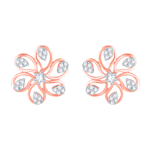 Diamond Earring for her in Rose Gold DER23883