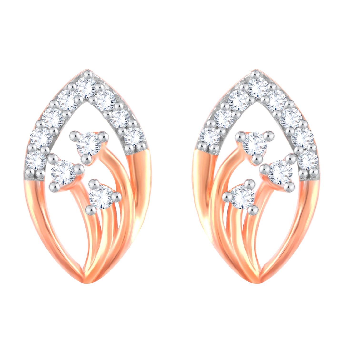 Diamond Earring for her in Rose Gold DER23884