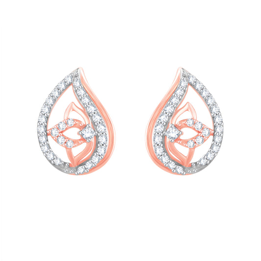 Diamond Earring for her in Rose Gold DER23893