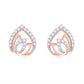 Diamond Earring for her in Rose Gold DER23894