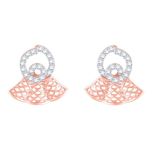 Diamond Earring for her in Rose Gold DER23896