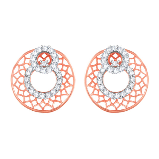 Diamond Earring for her in Rose Gold DER23897