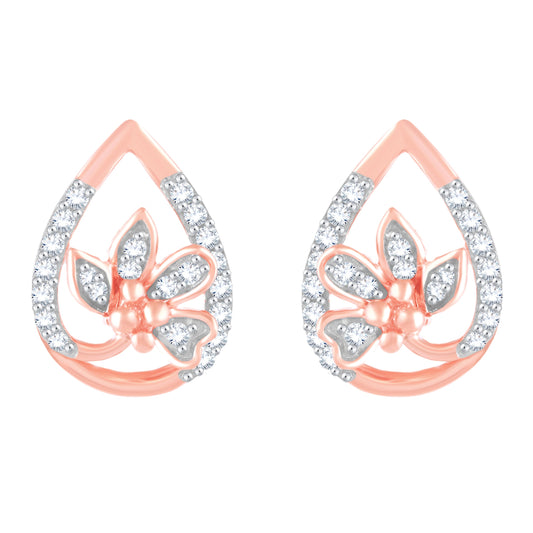 Diamond Earring for her in Rose Gold DER23899
