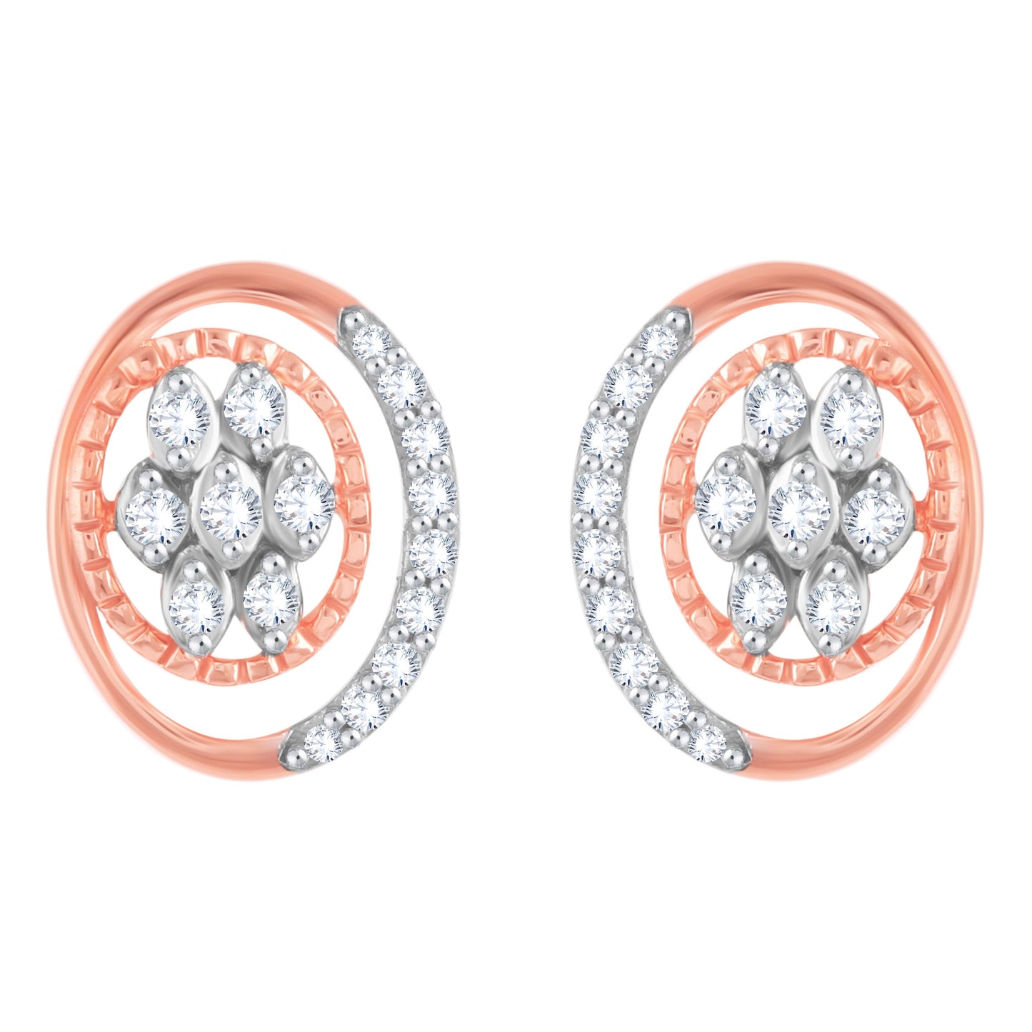 Diamond Earring for her in Rose Gold DER23905