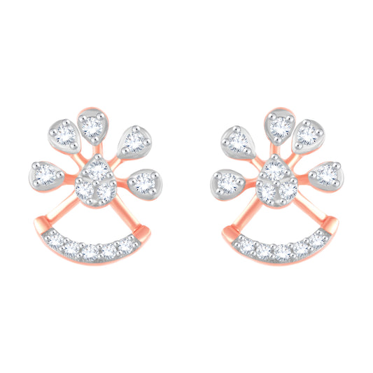 Diamond Earring for her in Rose Gold DER23909