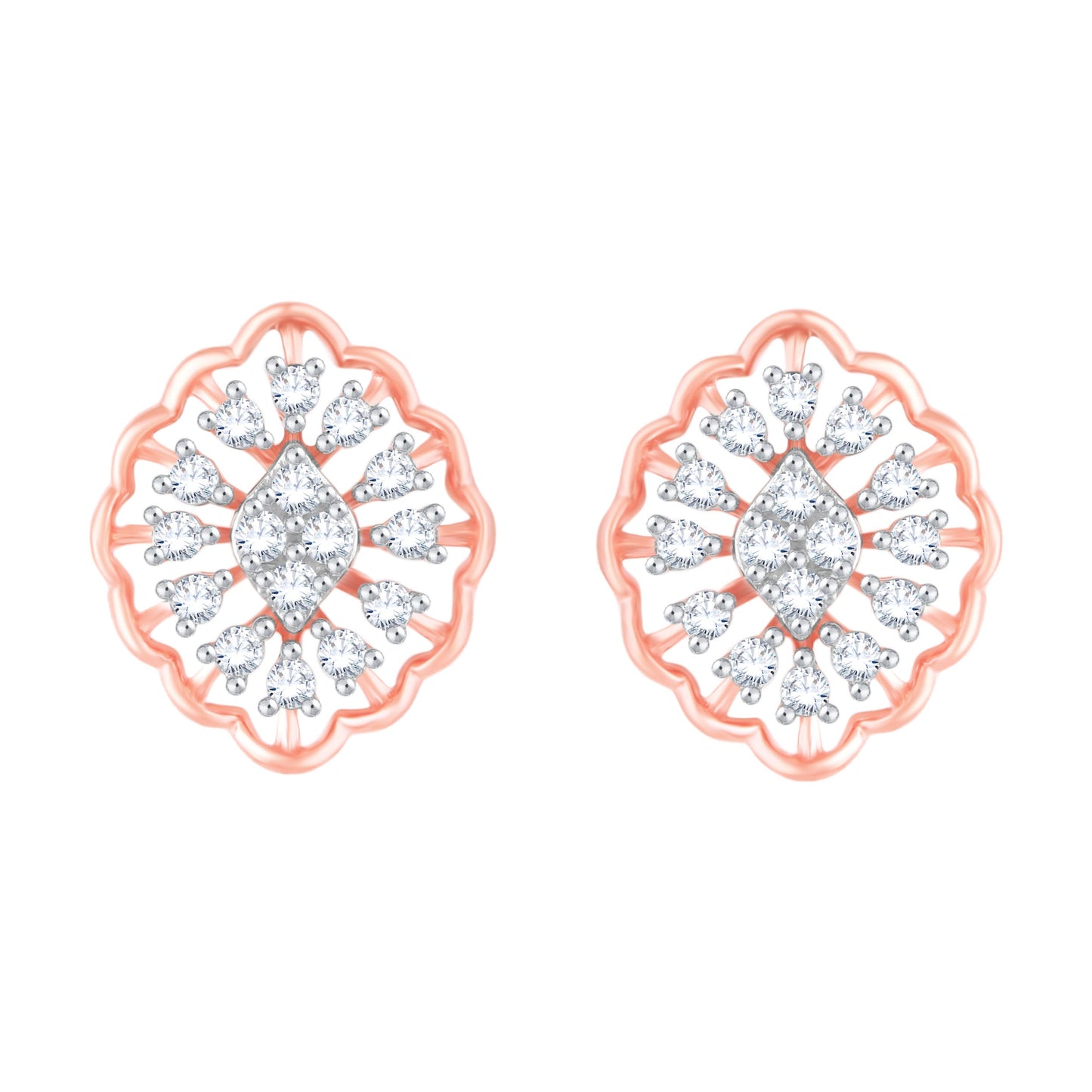Diamond Earring for her in Rose Gold DER23915