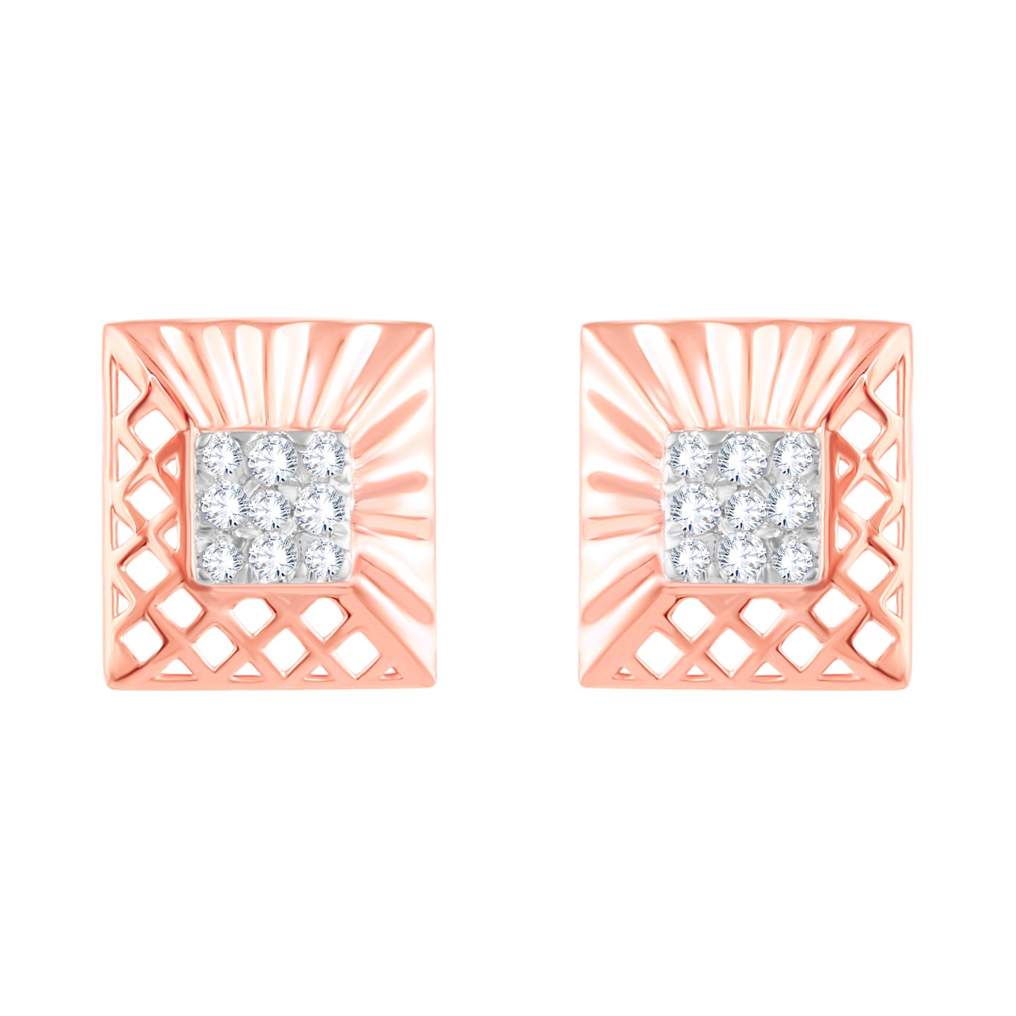 Diamond Earring for her in Rose Gold DER23917