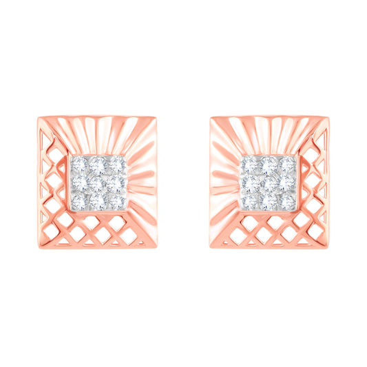 Diamond Earring for her in Rose Gold DER23917