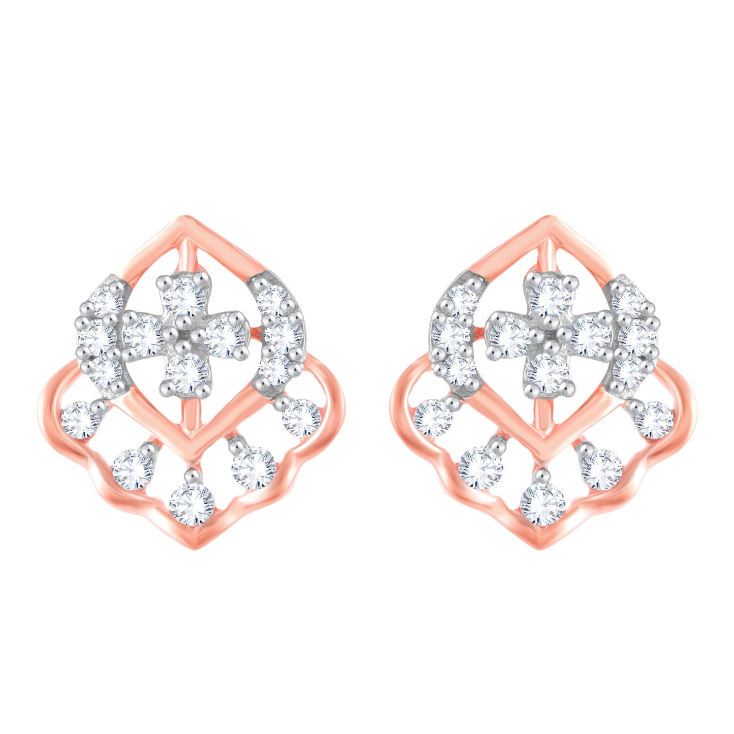 Diamond Earring for her in Rose Gold DER23921