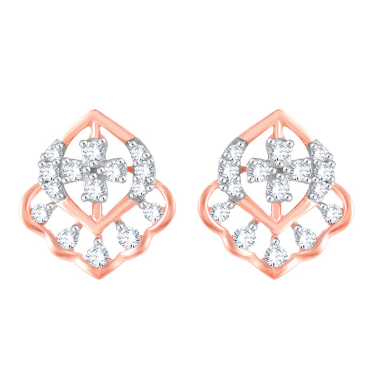 Diamond Earring for her in Rose Gold DER23921