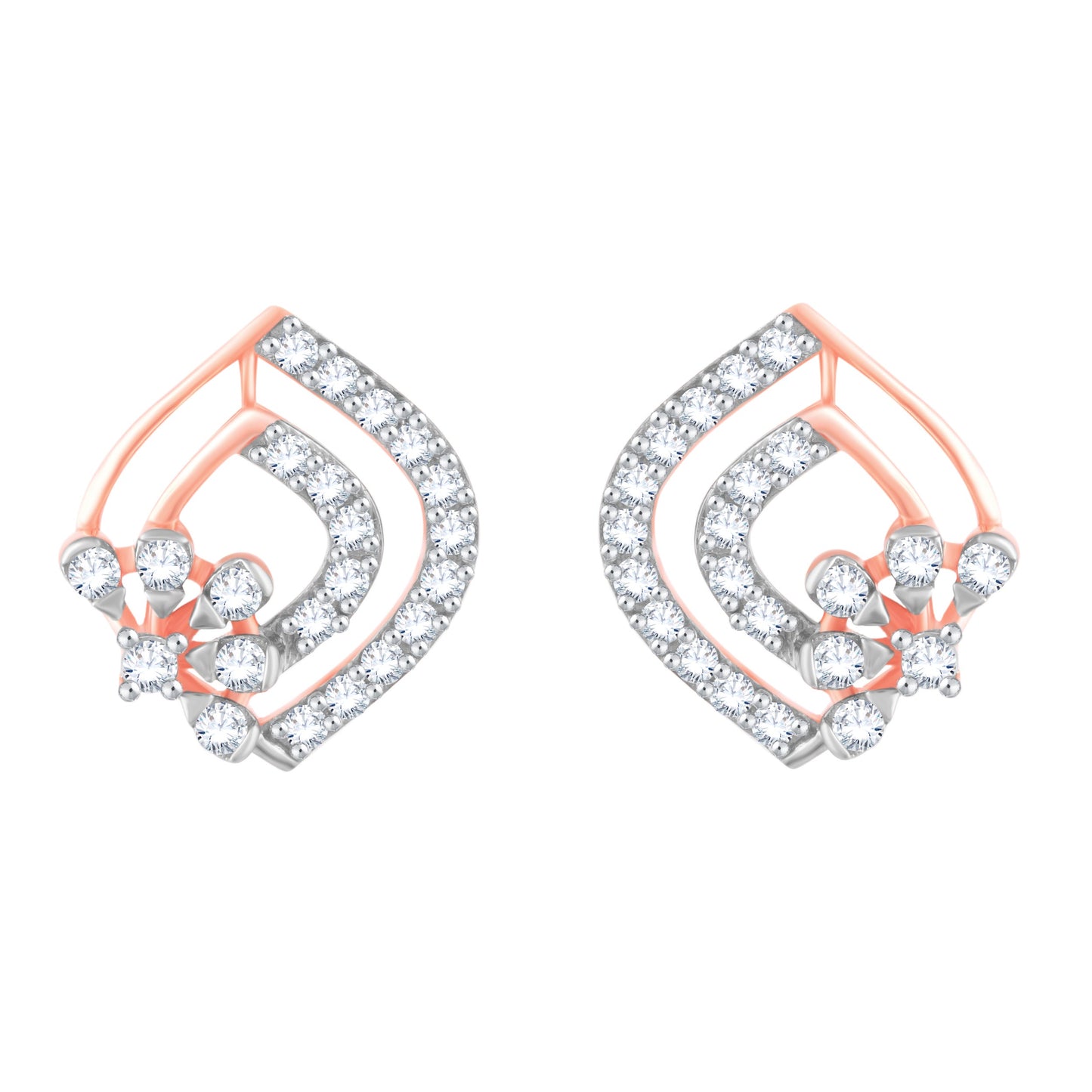 Diamond Earring for her in Rose Gold DER23928
