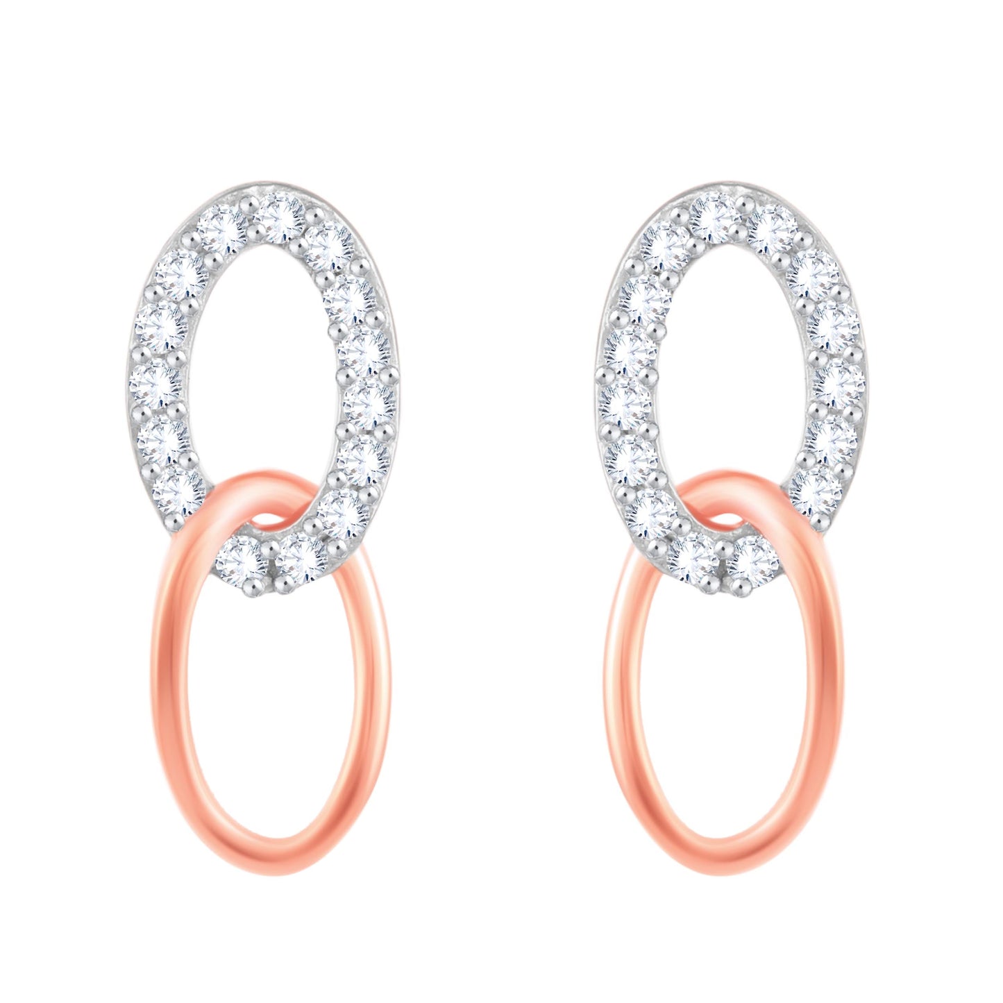 Diamond Earring for her in Rose Gold DER23935