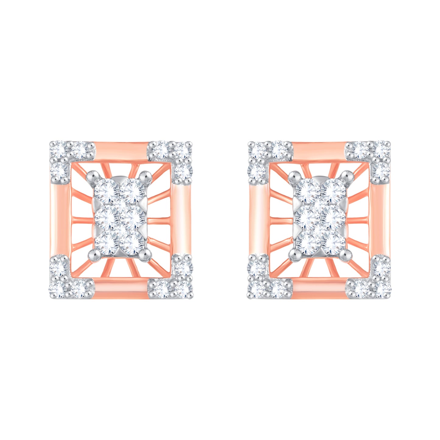 Diamond Earring for her in Rose Gold DER23937