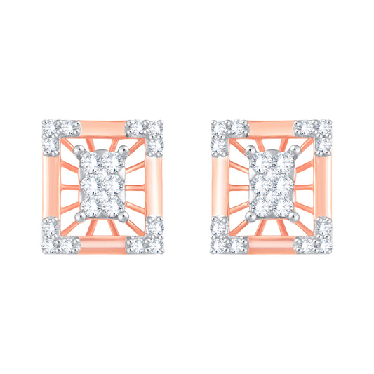 Diamond Earring for her in Rose Gold DER23937