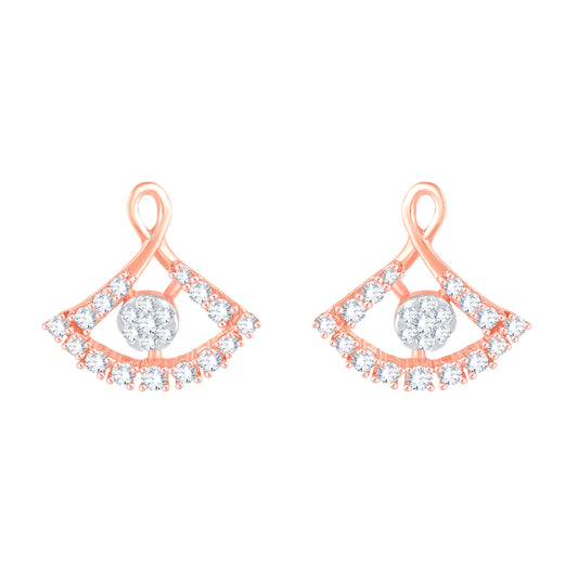 Diamond Earring for her in Rose Gold DER23942