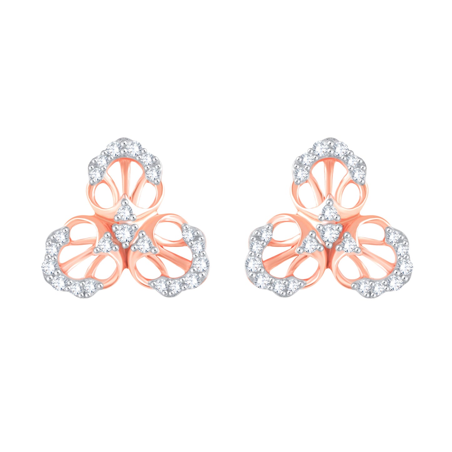 Diamond Earring for her in Rose Gold DER23943