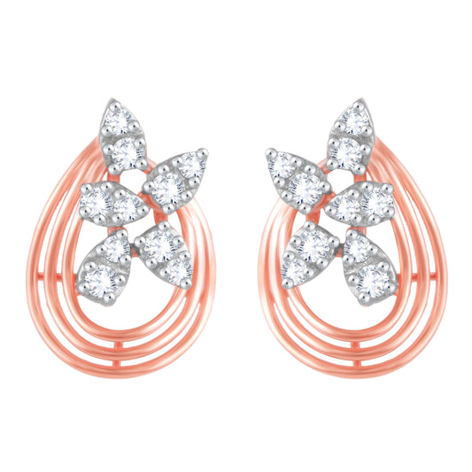 Diamond Earring for her in Rose Gold DER23945