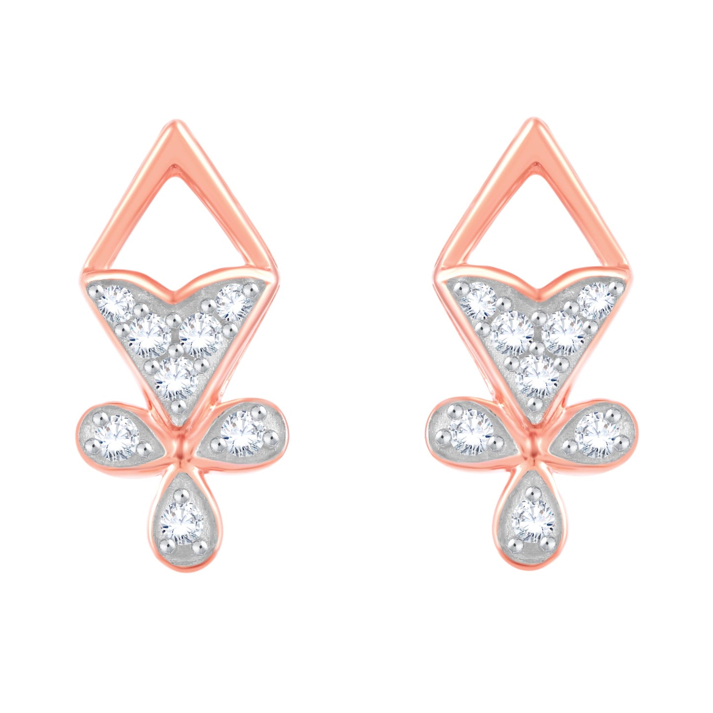 Diamond Earring for her in Rose Gold DER23948
