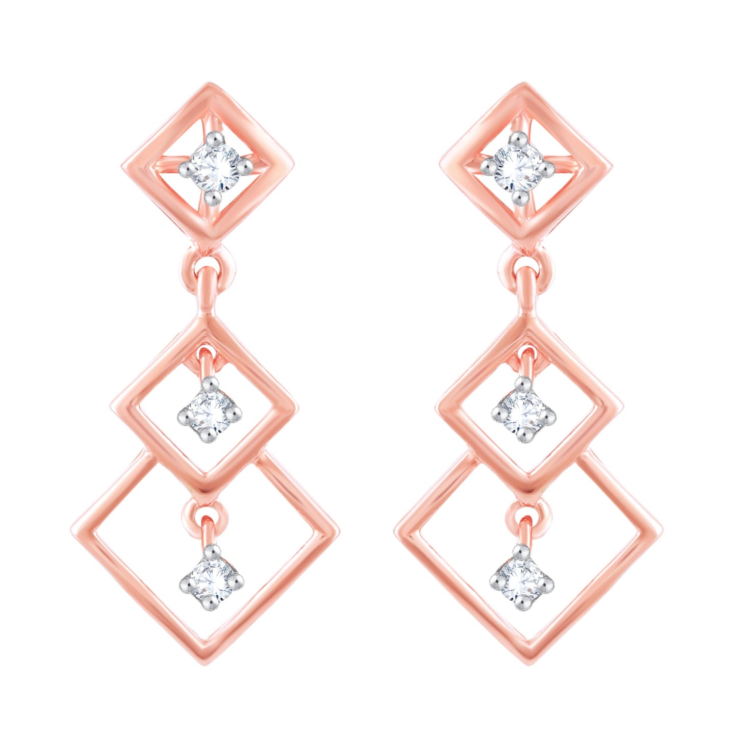 Diamond Earring for her in Rose Gold DER23949