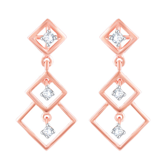 Diamond Earring for her in Rose Gold DER23949
