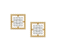 Finese Square Diamond Stud Earrings