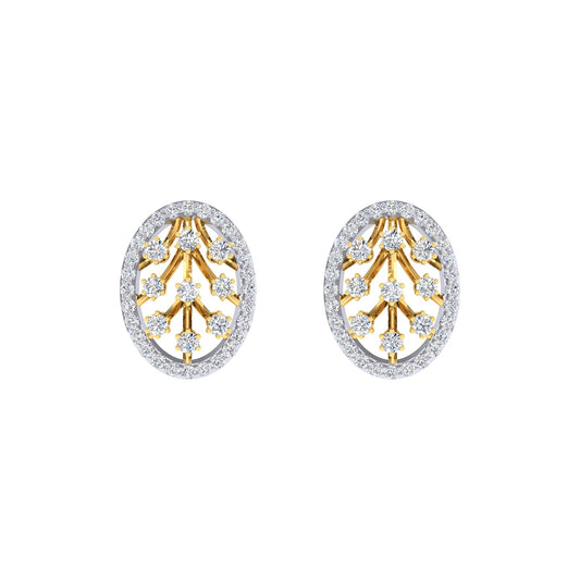 Zoi Oval Diamond Studs