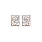 Roza Square Diamond Stud Earrings