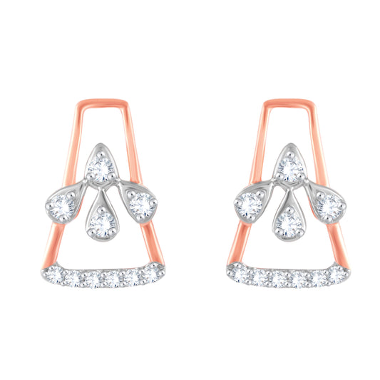 Diamond Earring for her in Rose Gold DPE23002